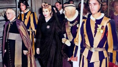 Eva Perón en el vaticano
