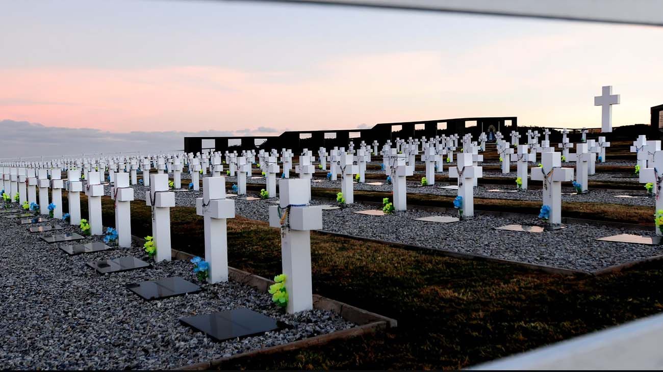 El cementerio de soldados argentinos en Malvinas.