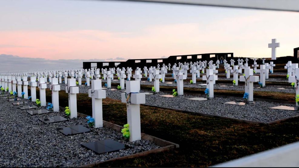 El cementerio de soldados argentinos en Malvinas.