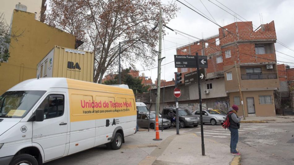 Unidades móviles de testeos en barrios populares. 20210630