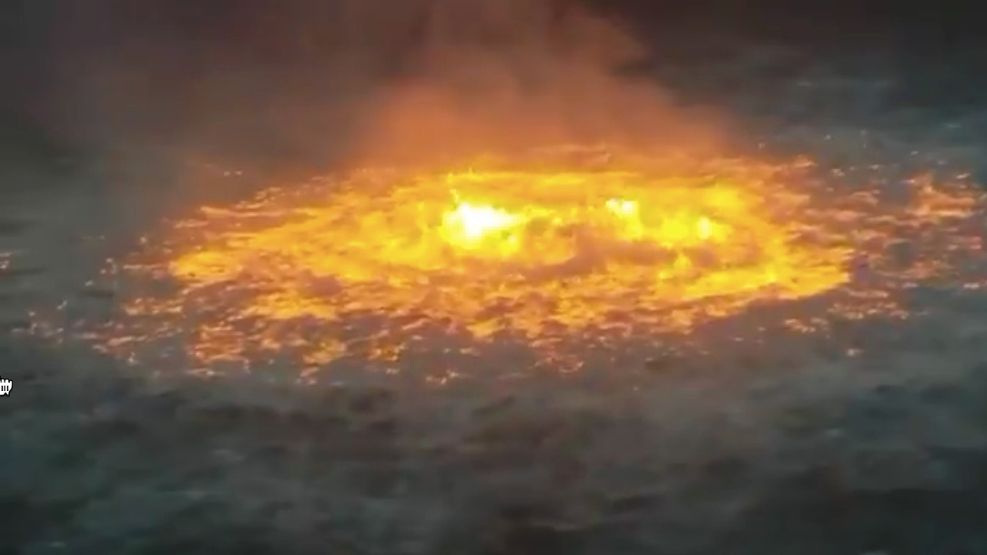 Fuego en el Golfo de México.