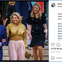 Máxima de Holanda sorprendió con un look oversize y accesorios XL