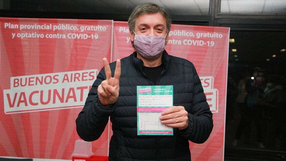 Máximo Kirchner vacunado contra el Covid-19