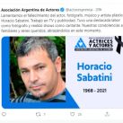 Murió el actor Horacio Sabatini 