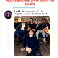 Ángel de Brito escrachó a El Polaco: faltó a un ensayo de La Academia pero se fue de fiesta con sus amigos