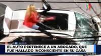 Video: mujer rompe el auto de su amante que no le respondía el timbre por sufrir un ACV