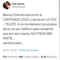 Polémica en "La Voz Argentina": Bianca Cherutti participó en otro reality y las redes estallaron