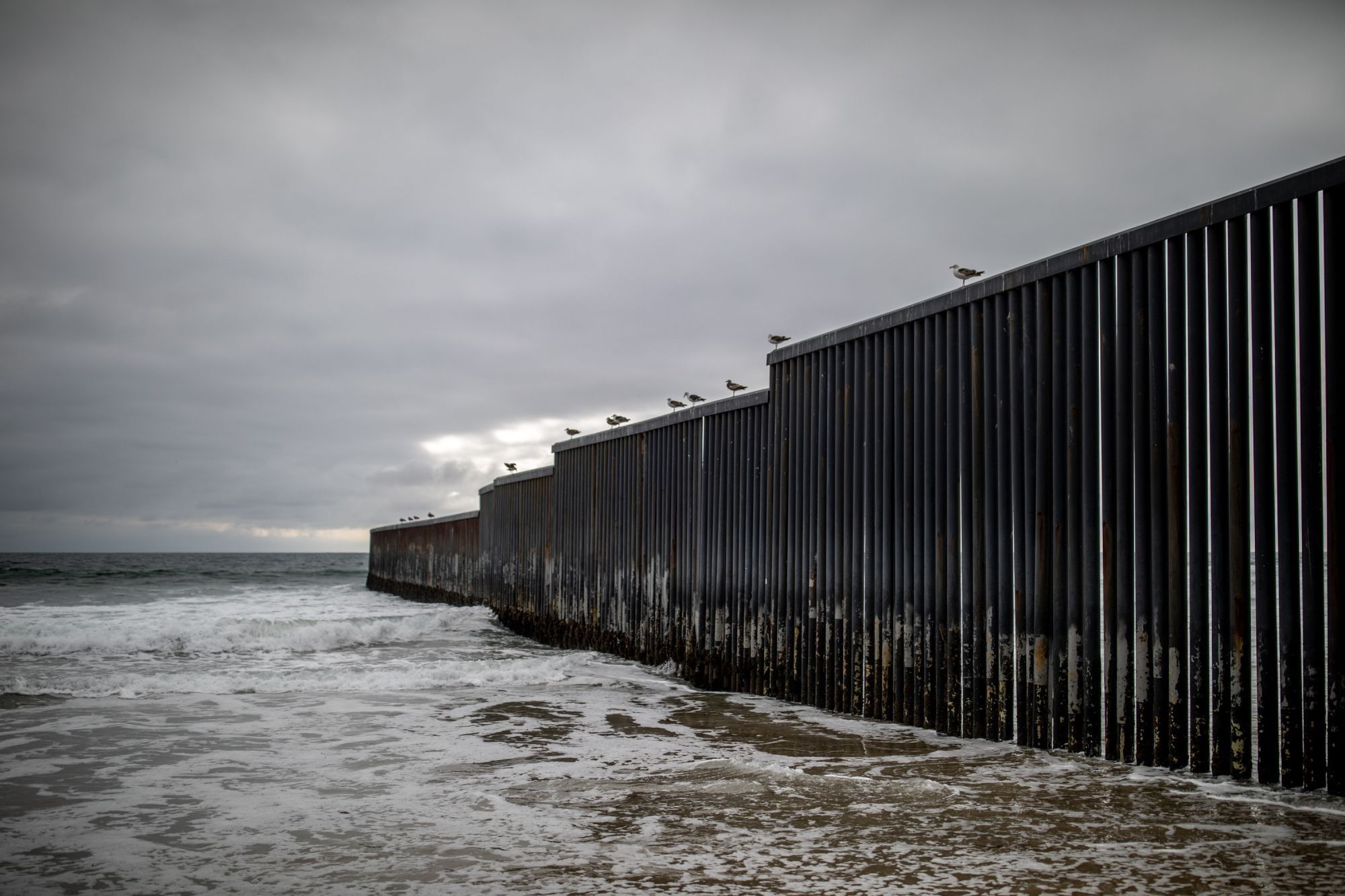 U.S. Mexico Border Wall As Presidential Candidate Lopez Obrador Dismisses Trump's Threats