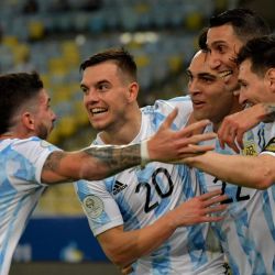 Images from the Copa América final between Argentina and Brazil at the Maracanã on Saturday, July 10, 2021.