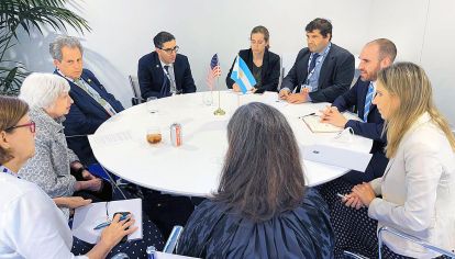“Satisfacción”. La delegación argentina destacó que fue una “muy buena reunión” con Janet Yellen y la comitiva de Estados Unidos.