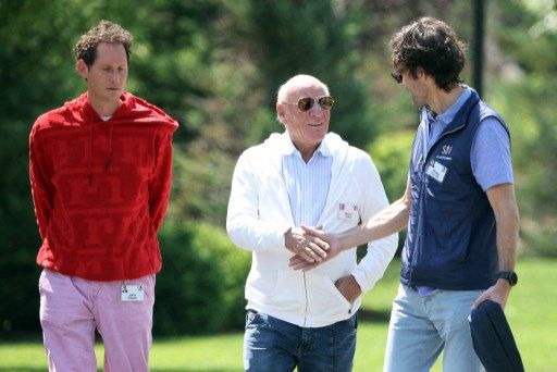 En Sun Valley 2021, John Elkann (Fiat), Barry Diller y Philipp Schindler (Google)