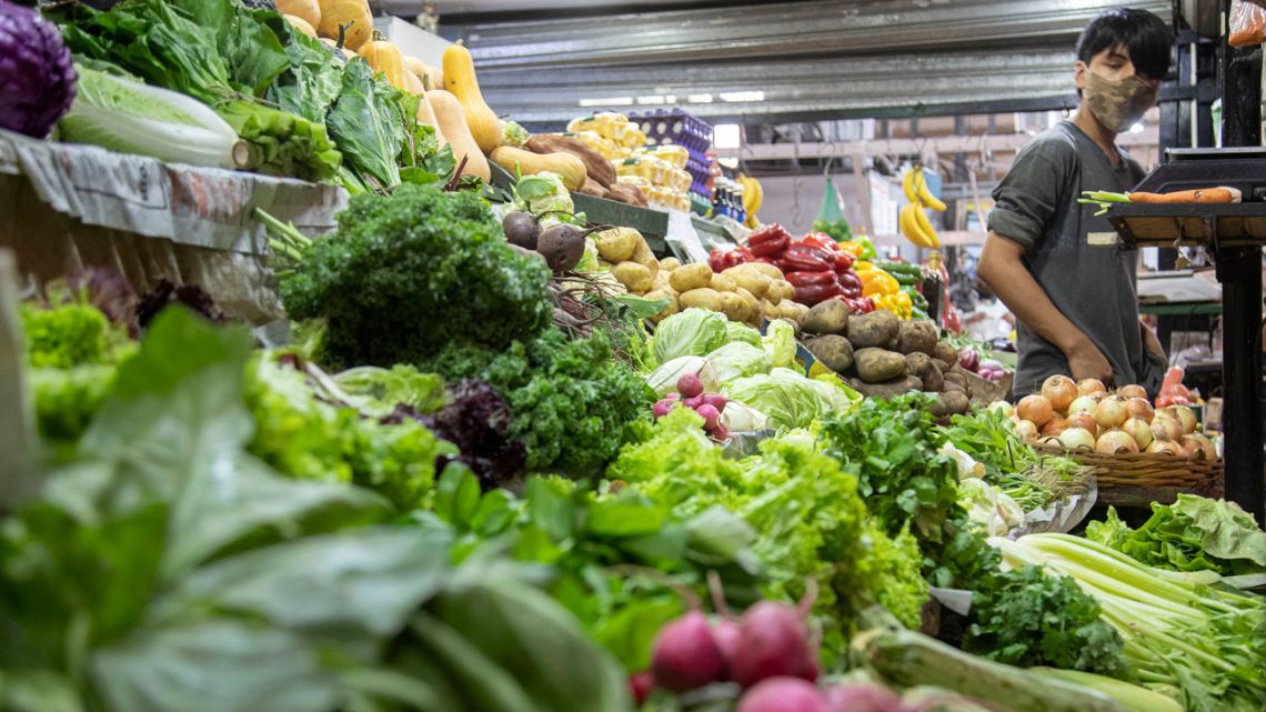 Fruit and vegetables, pictured for sale at a shop in Buenos Aires.