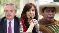 Alberto Fernández, Cristina Kirchner y Pedro Castillo 20210720