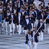 La delegación argentina desfila en el estadio olímpico de Tokio. // Telam