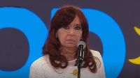 La vicepresidenta Cristina Kirchner, en el acto de presentación de candidatos en Escobar.