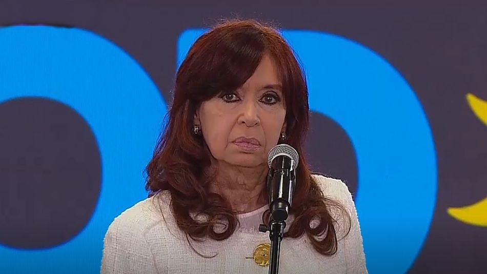 La vicepresidenta Cristina Kirchner, en el acto de presentación de candidatos en Escobar.
