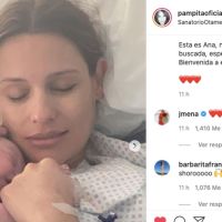 Pampita publicó imágenes del parto y le dedicó un tierno mensaje a su hija Ana