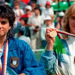 Juegos Olímpicos: Medallista argentina Gabriela Sabatini, Seúl 1988