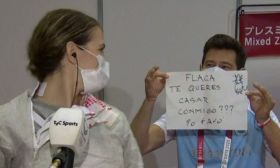 argentine fencer proposal olympics tv marriage