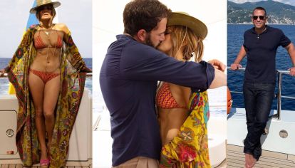 Jennifer López oficializó su romance con Ben Affleck mientras que su ex Alex Rodríguez vacaciona en el mismo lugar que ellos