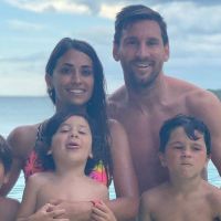 Antonela Roccuzzo captó una foto que retrata un mágico momento entre Lionel Messi y su hijo Mateo