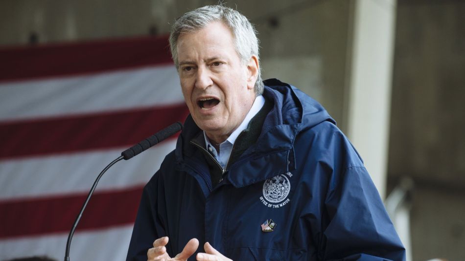 Governor Cuomo And Mayor De Blasio Welcome USNS Comfort Ship To New York