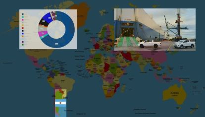 ¿Hacia qué países van los autos producidos en Argentina?
