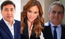 Daniel Arroyo, Victoria Tolosa Paz and Agustín Rossi.
