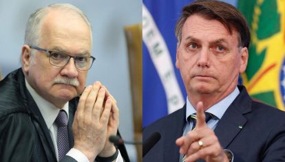 El juez juez Edson Fachin y el presidente Jair Bolsonaro