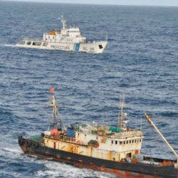 As foreign vessels don’t have licenses to fish within Argentina’s EEZ, they instead concentrate on the waters close to the outer limits.