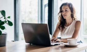 teleworking remote office stock