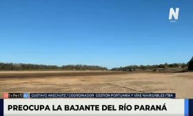 Preocupa la bajante del Paraná