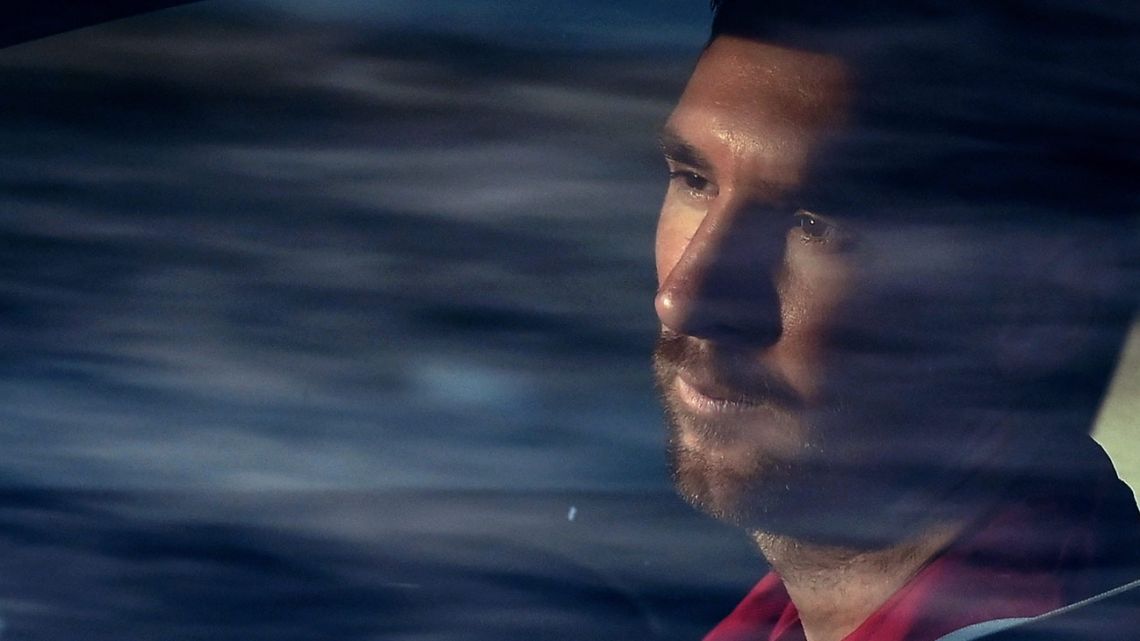 Lionel Messi arrives at the Joan Gamper Ciutat Esportiva in Sant Joan Despi near Barcelona for a training session in September 2018.