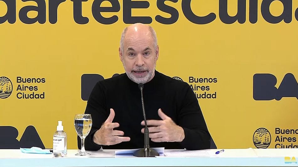 Horacio Rodríguez Larreta en conferencia de prensa