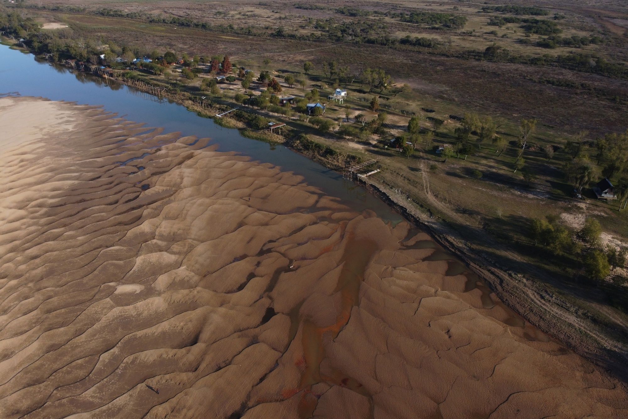 The Parana River Levels Run Low As Argentina Hit By Dry Spell