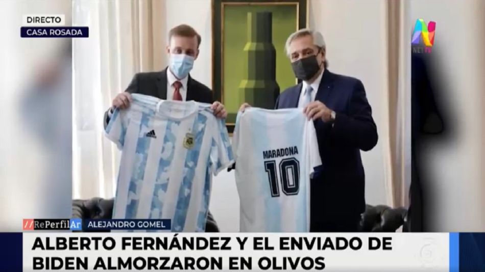 Alberto Fernández con Jake Sullivan
