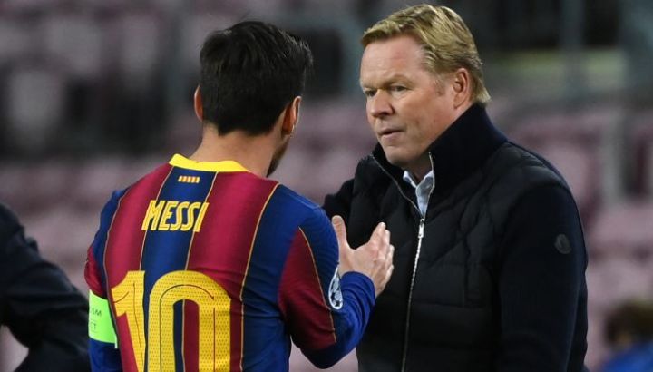 Lionel Messi y Ronald Koeman