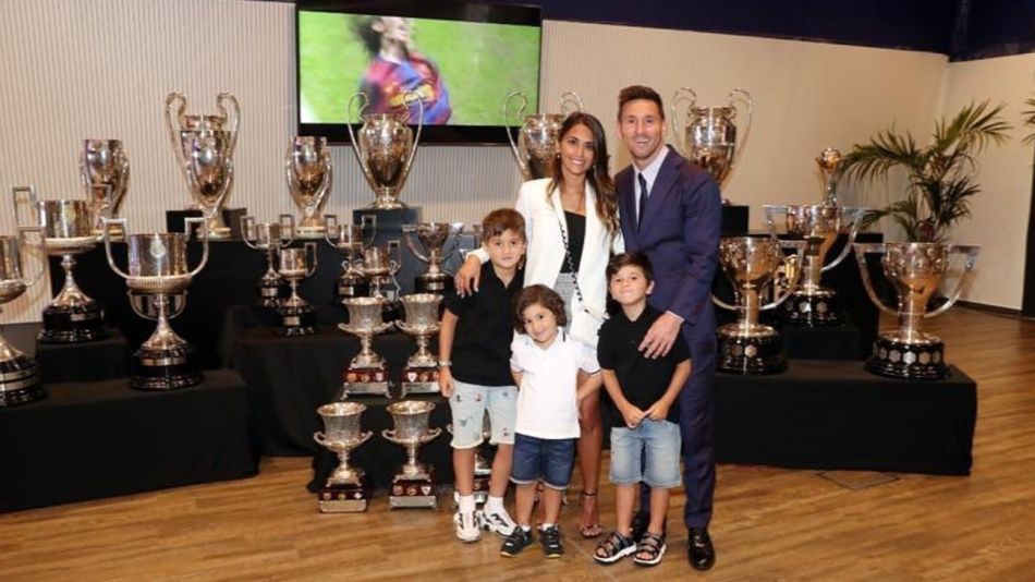 Leo Messi, Antonela Roccuzzo y sus hijos