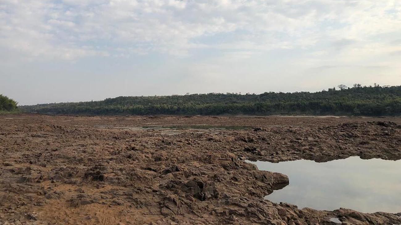 Alarma por la bajante histórica del río Paraná