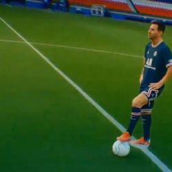 Messi con la camiseta del PSG | Foto:Captura de pantalla