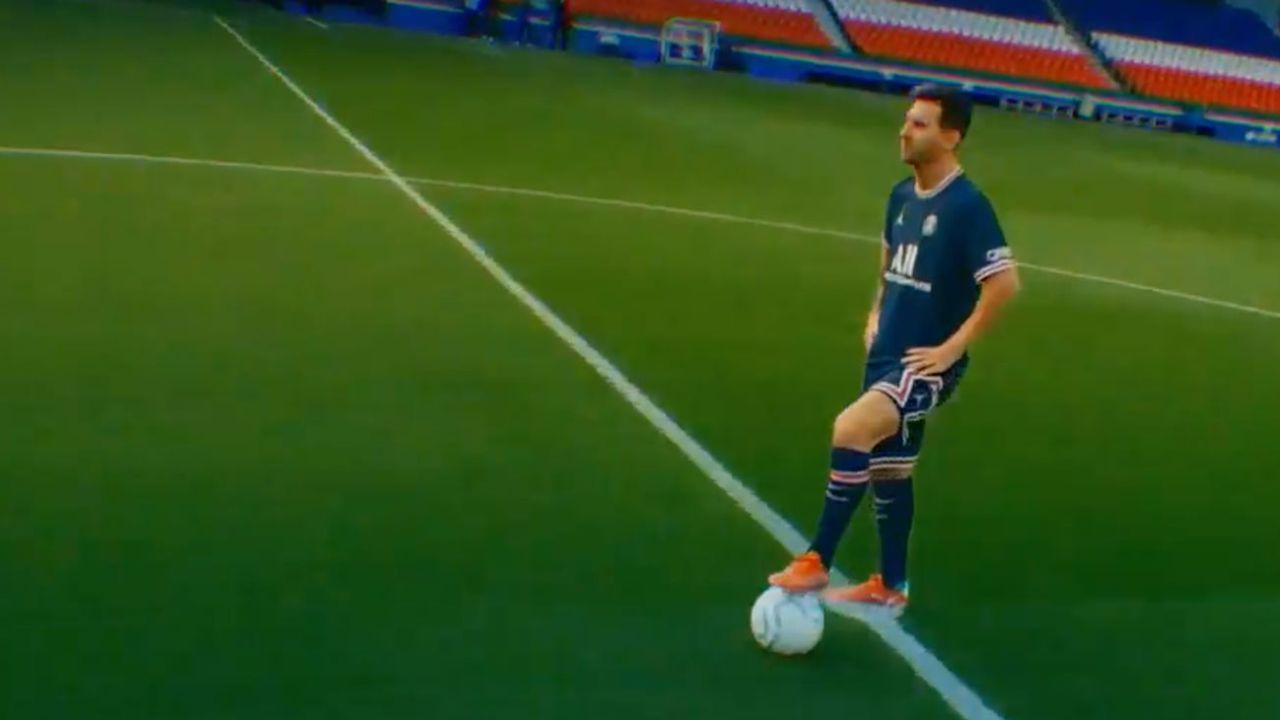 Messi con la camiseta del PSG | Foto:Captura de pantalla