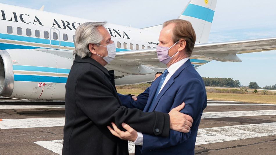 Alberto Fernández con el gobernador de Entre Ríos Gustavo Bordet.