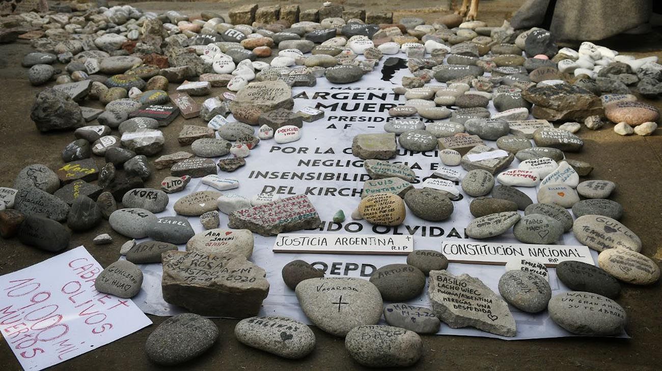 convocan a llevar una piedra a la Quinta de Olivos el 16 de agosto por cada muerto de Covid-19