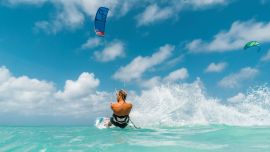Práctica de Kite en Armando's Beach, Aruba