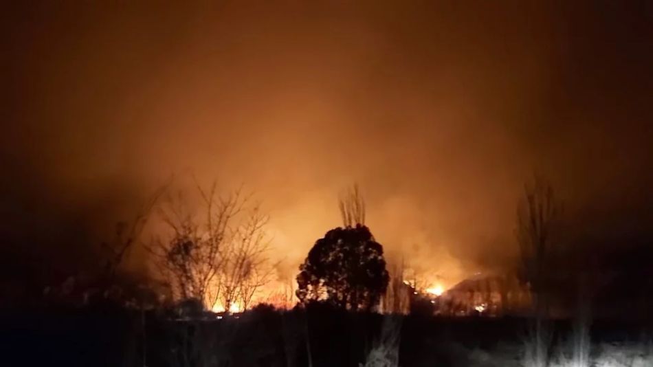 Incendio en cerros de Lunlunta