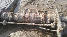 Los restos hallados podrían pertenecer a una embarcación que participó de la Batalla de Obligado.