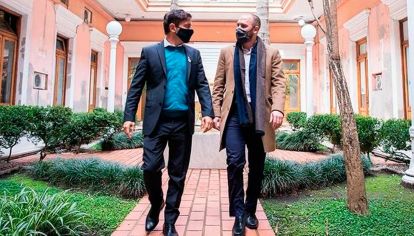 “Todos unidos triunfaremos”. Axel Kicillof y el ministro Guzmán se reunieron esta semana.