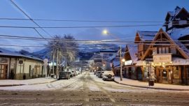 La nevada era por demás esperada en la ciudad patagónica.