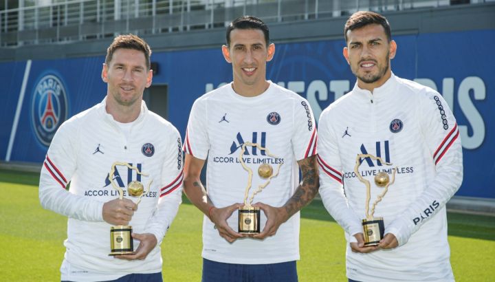 Messi, Di María y Paredes, los campeones de América con la Selección que juegan en PSG. //NA