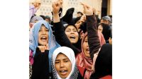 Mujeres protestan en un Kabul sin talibanes en 2009.